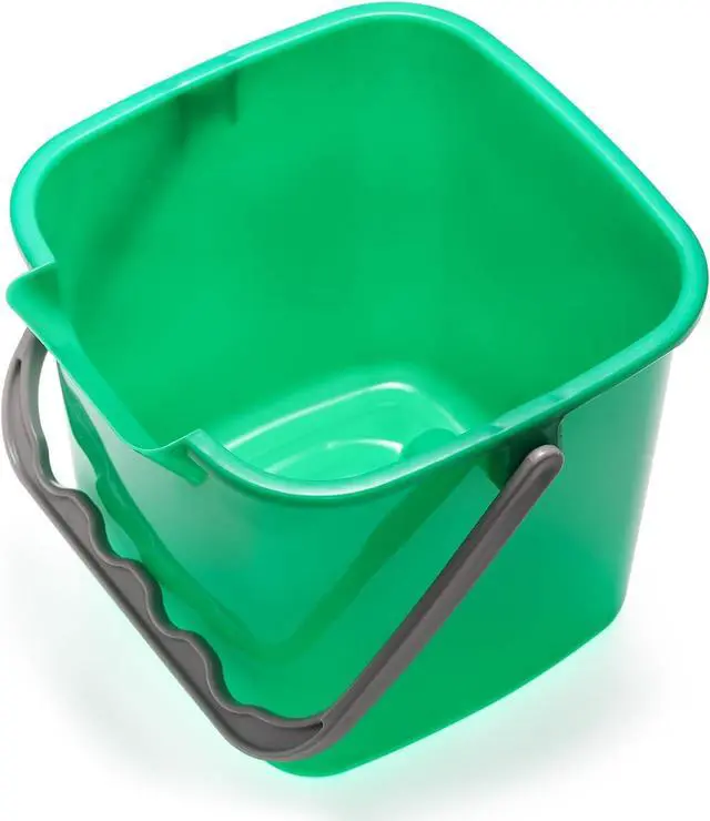 Alt view image 5 of 7 - Peohud 4 Pack Sanitizing Buckets, 3 Quart Small Cleaning Buckets, Square Detergent Pail with Spout and Handle, Plastic Utility Bucket for Home Kitchen School Offices Commercial Use, Green