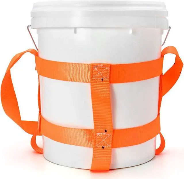 Alt view image 6 of 6 - QWORK Durable Bucket Sling with Belly Bands for 5 Gallon Bucket, 200lbs Capacity