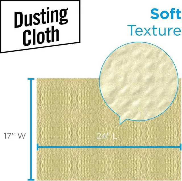 Alt view image 4 of 7 - Brawny Yellow 1/8 Fold Disposable Dusting Cloth by GP PRO (Georgia-Pacific), 24" Length x 17" Width, 29616 (Case of 4 Packs, 50 Cloths per Pack)