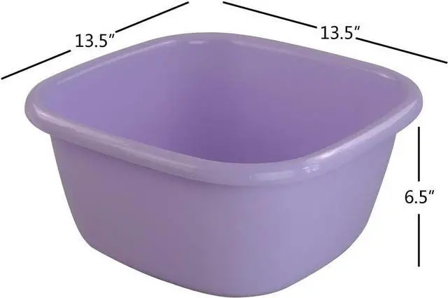 Alt view image 2 of 6 - Anbers 16 Quart Plastic Wash Basin, Dish Bins, 2 Packs