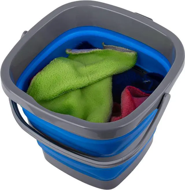 Alt view image 7 of 7 - 3 Pack Collapsible Bucket with 1.32 Gallon (5L) Each, Small Plastic Bucket for Sand or Beach, Portable Water Bucket for Cleaning, Fishing Water Pail