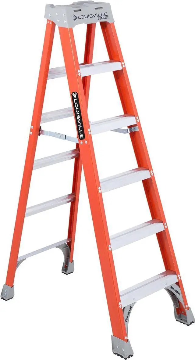 Main image of Louisville Ladder 6-Foot Fiberglass Step Ladder, 300-Pound Load Capacity, Type IA, FS1506