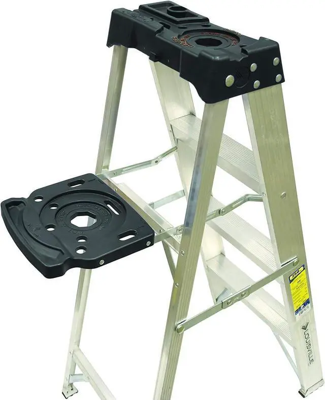 Alt view image 6 of 7 - Louisville Ladder 8-Foot Aluminum Step Ladder, 300-Pound Load Capacity, Type IA, AS3008