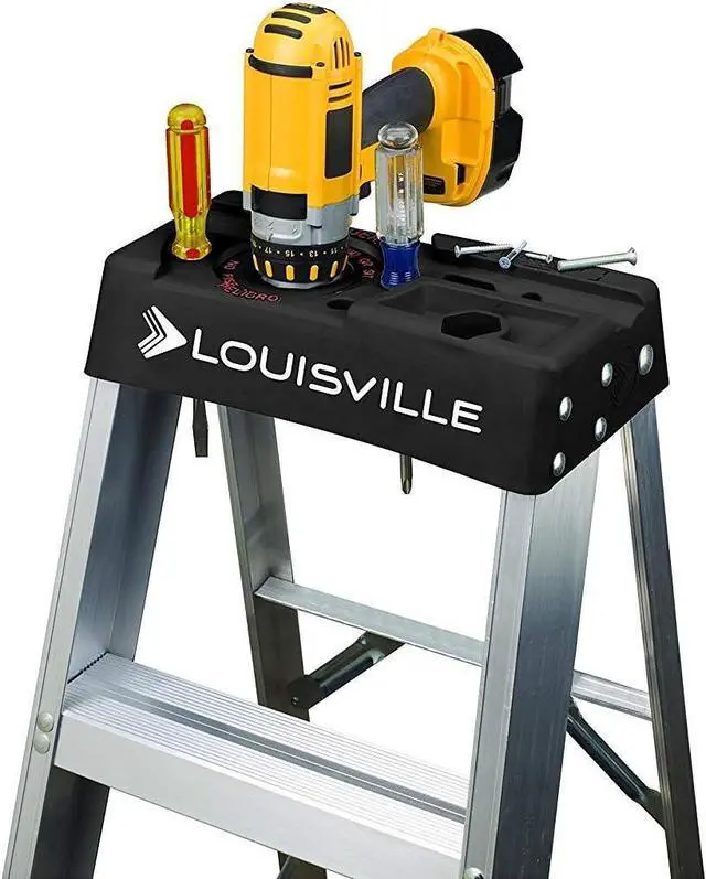 Alt view image 7 of 7 - Louisville Ladder 8-Foot Aluminum Step Ladder, 300-Pound Load Capacity, Type IA, AS3008