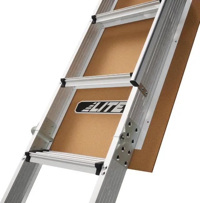 Alt view image 5 of 7 - LITE 10-Foot Aluminium Attic Ladder 56" W x 22.5" H, 375-Pound Load Capacity, Type IAA, AP2240MS