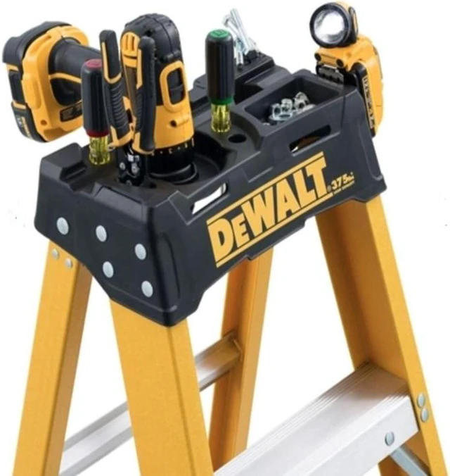 Alt view image 4 of 6 - DEWALT 6' Fiberglass Stepladder