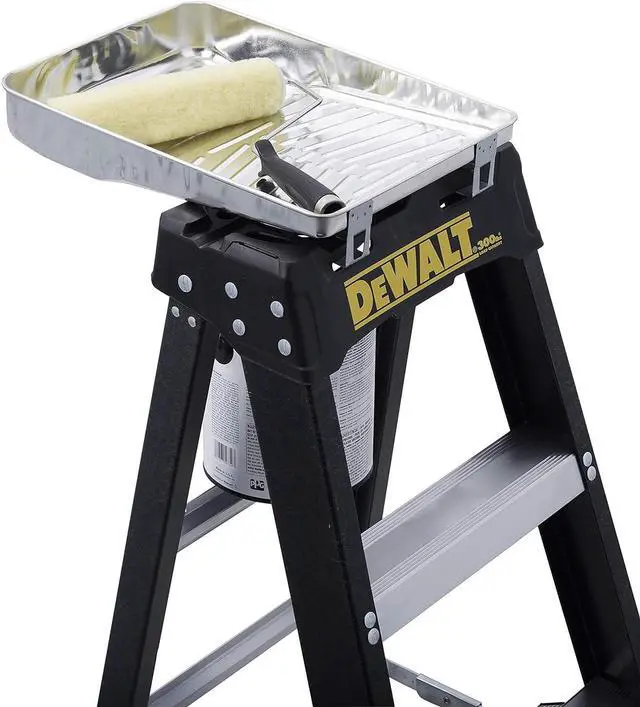 Alt view image 7 of 7 - DeWalt 4-Foot Fiberglass Step Ladder, 300-Pound Load Capacity, Type IA, DXL3010-04