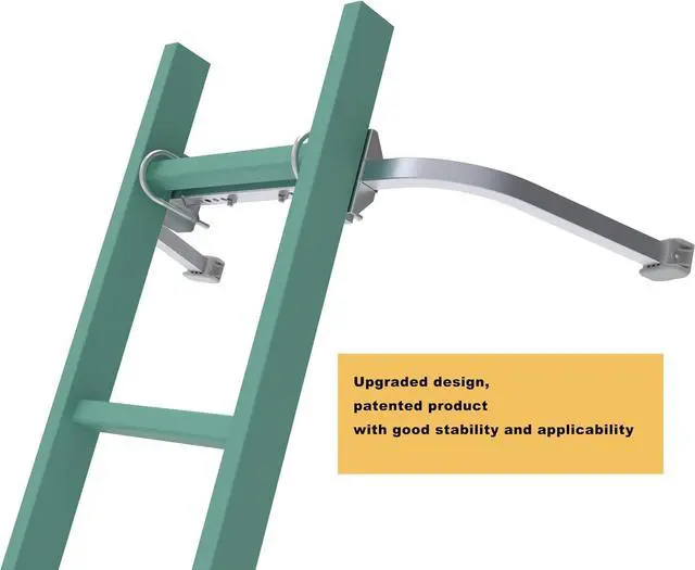 Alt view image 4 of 7 - Ladder Stabilizer,Extended Ladder Stabilizer Accessory for Roof GutterWall,Ladder Stand-Off Aluminum Wing Span/Wall Ladder Standoff with Non-Slip Rubber Bottom pad.(Patent Pending)