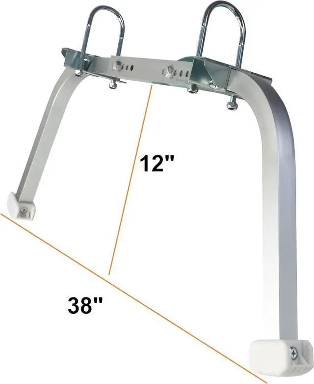 Alt view image 6 of 7 - Ladder Stabilizer,Extended Ladder Stabilizer Accessory for Roof GutterWall,Ladder Stand-Off Aluminum Wing Span/Wall Ladder Standoff with Non-Slip Rubber Bottom pad.(Patent Pending)
