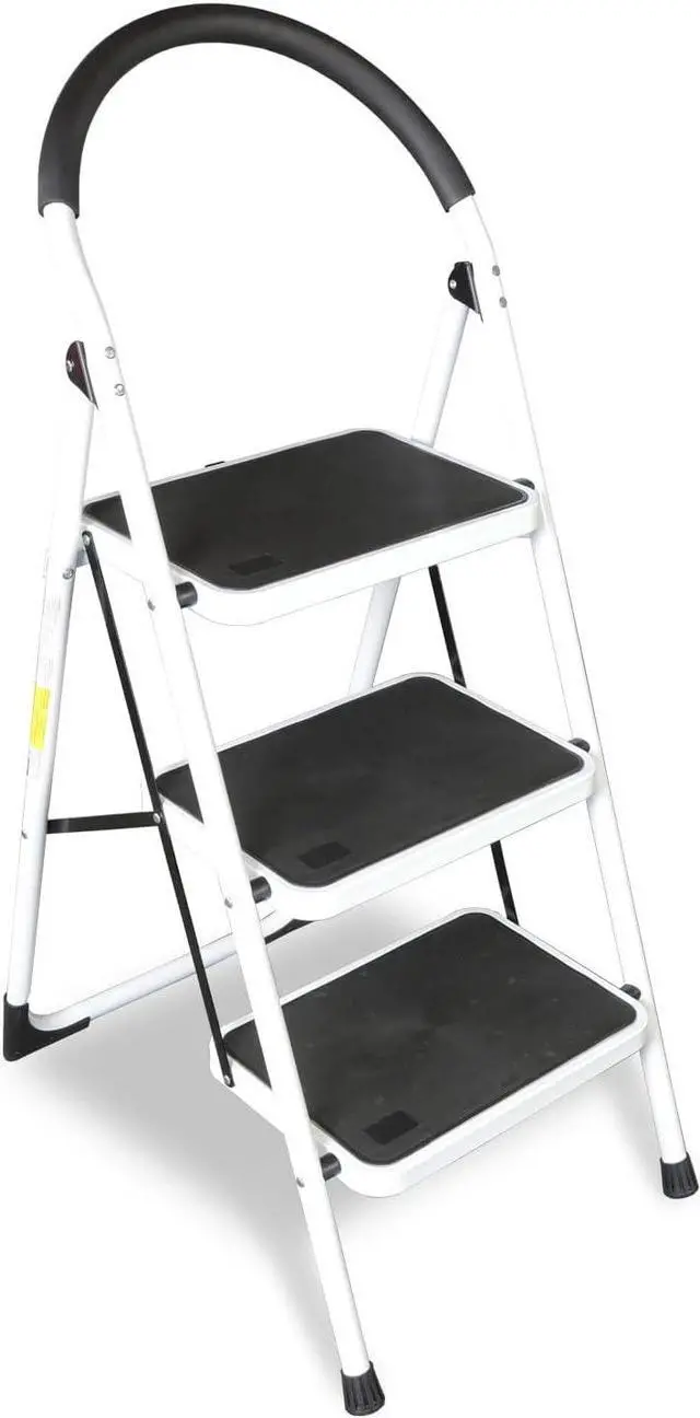 Main image of Big Red 3 Step Ladder, 400lbs Ergonomic Folding Stool with Anti-Slip Pedal, Step Stool with Padded Handle for Kitchen, Household, Offices, ATRJZ9023BR, Torin