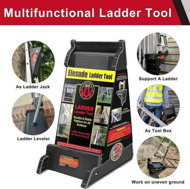 Alt view image 3 of 7 - Ladder Leveler,Roof Pitch Hopper, Ladder Stabilizer,Roof Leveling Tool,Stable Platform for Uneven Surface
