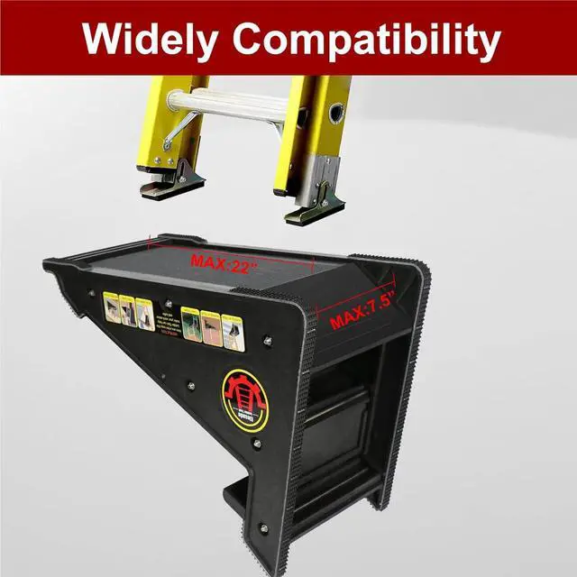 Alt view image 7 of 7 - Ladder Leveler,Roof Pitch Hopper, Ladder Stabilizer,Roof Leveling Tool,Stable Platform for Uneven Surface