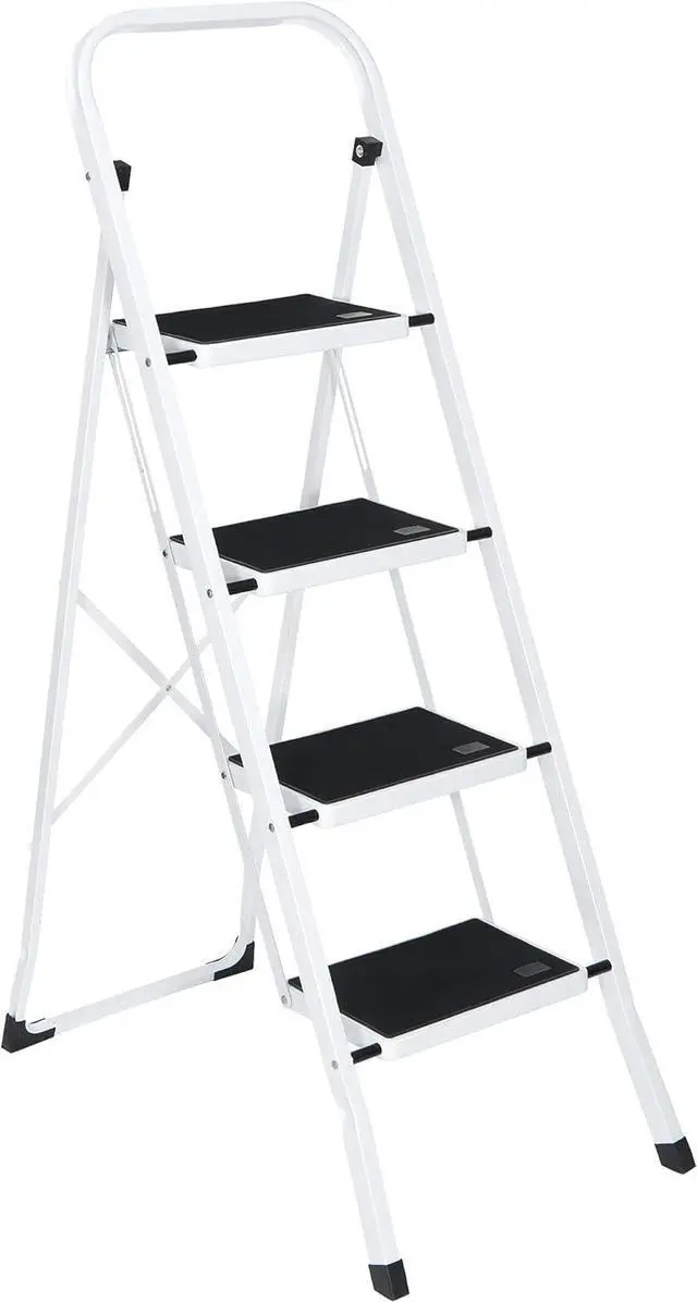 Main image of ZENY 4 Step Ladder, Folding Step Stool with Wide Anti-Slip Pedal, 330lbs Sturdy Steel Ladder for Adults, Portable Steel Step Stool for Home Kitchen Office