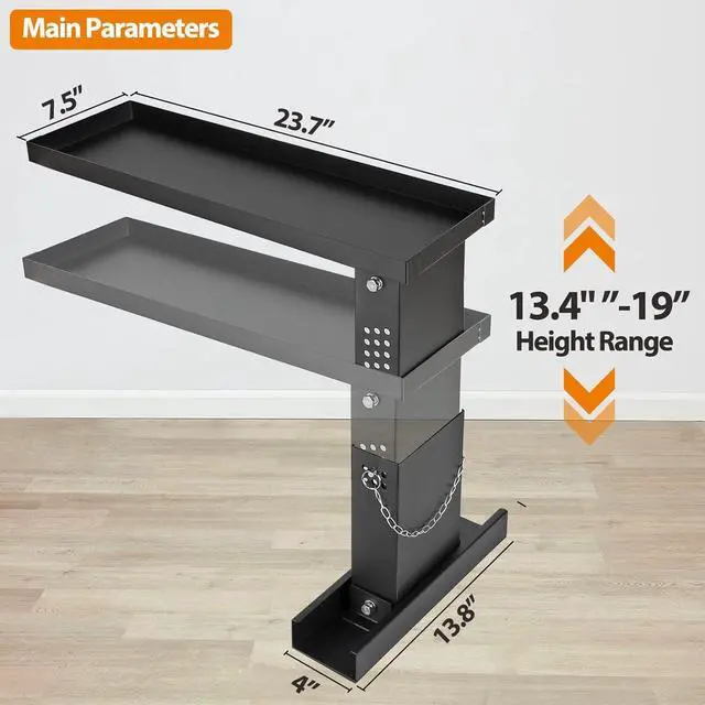 Alt view image 2 of 7 - Ladder Extender Pro, Ladder Stabilizer High Strength, Ladder Leveler 13.4-19 Adjustable Height Range for Single and Extension Ladders