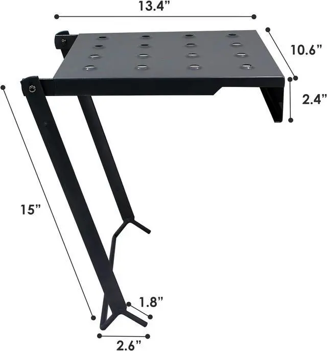 Alt view image 6 of 7 - TooCust Ladder Platform Accessories for Painters, Anti-Slip Extension Ladder Work Platform System, Ladder Work Tray for Tools, Heavy Duty Ladder Accessory for Most Ladders, 400 lbs Capacity (Black)