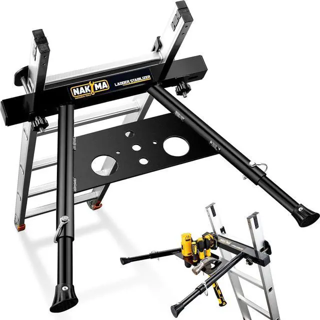 Main image of Ladder Stabilizer, Ladder Stabilizer for Roof, Wall Ladder Standoff Aviation Grade Aluminium, Adjustable Leg 22-29.5" Ladder Stabilizer withstands 300 LBS Weight Rating