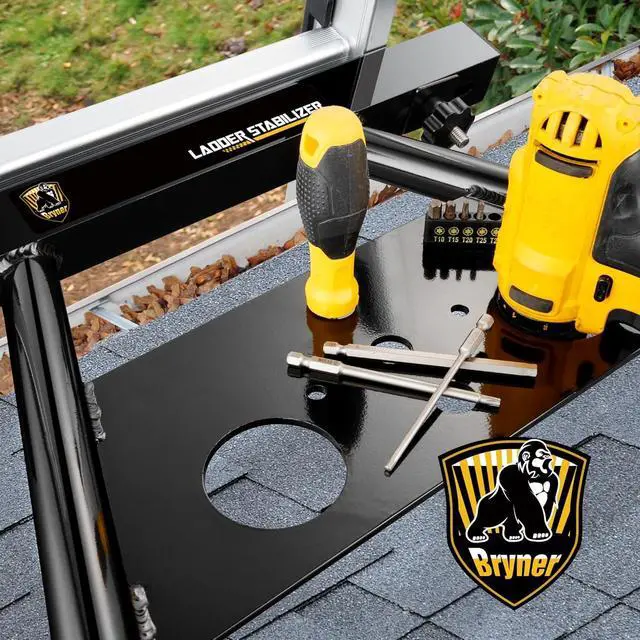 Alt view image 3 of 6 - Ladder Stabilizer, Extension Ladder Stabilizer for Roof Wall Standoff Ladder Accessory Safety Stability Aviation Grade Aluminium, Adjustable Length 22-29.5In Ladder Stabilizer