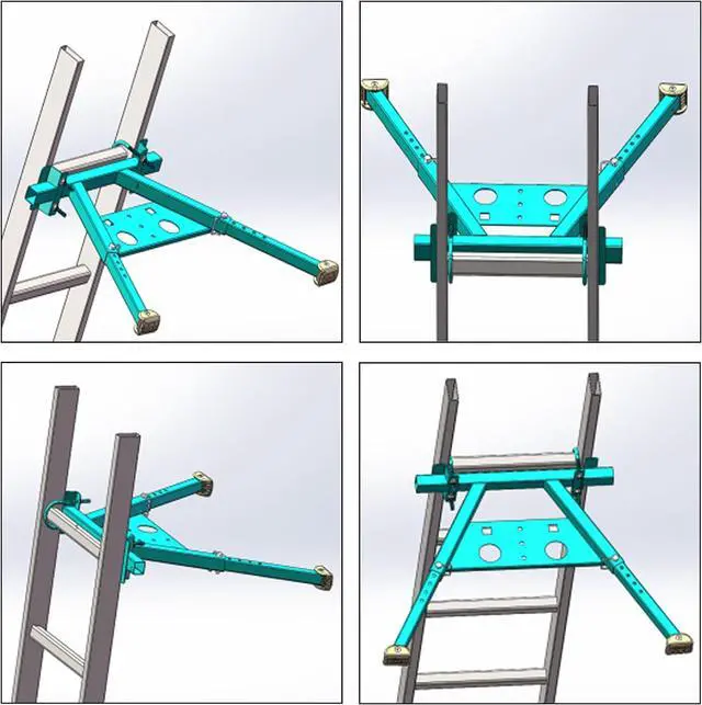 Alt view image 2 of 7 - Ladder Stabilizer for Roof Gutter,Ladder Standoff for Roof,Wall Standoff,Solid and Reliable Easy to Use,380 Lbs Weight Rating