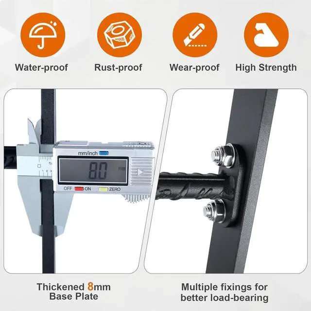 Alt view image 3 of 7 - 5-Rung Window Well Ladder Hooked, Heavy Duty Steel Fire Escape Ladder, Powder-Coated Basement Egress Window Ladder Wall Mounted Ladder 56.2" Lx17.9 W, White