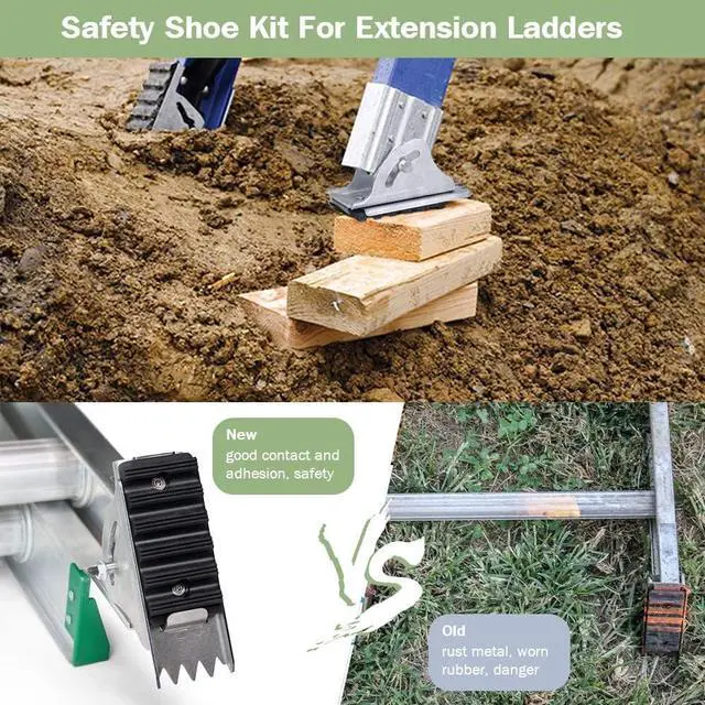 Alt view image 6 of 7 - 26-2 Replacement Shoe Kit for Aluminium Ladder - SHOE REPL KIT for D1200 D1300 D1700 D1800 Extension Ladder Feet
