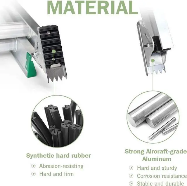 Alt view image 7 of 7 - 26-2 Replacement Shoe Kit for Aluminium Ladder - SHOE REPL KIT for D1200 D1300 D1700 D1800 Extension Ladder Feet