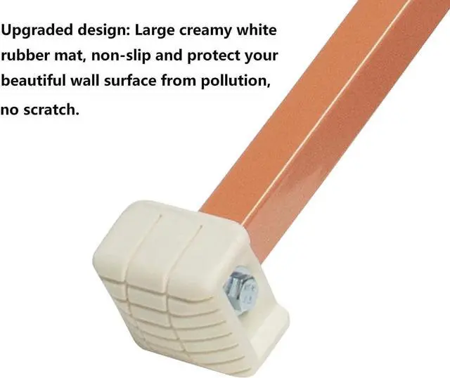 Alt view image 2 of 7 - Ladder Stabilizer,Wing Span/Wall Extension Ladder Standoff Arms,Extension Ladder Accessory for Roof Gutter,Heavy Duty Extension Ladder Stabilizer for Roof Ladders Gutter (Orange)