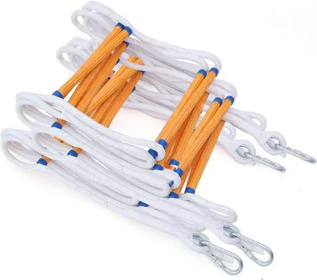 Main image of Emergency Fire Escape Ladder 10M Flame Resistant Safety Extension Rope Ladder with 2 Hooks, 3-7 Story Homes Reusable Compact & Portable External Ladder (10M / 32.8FT)