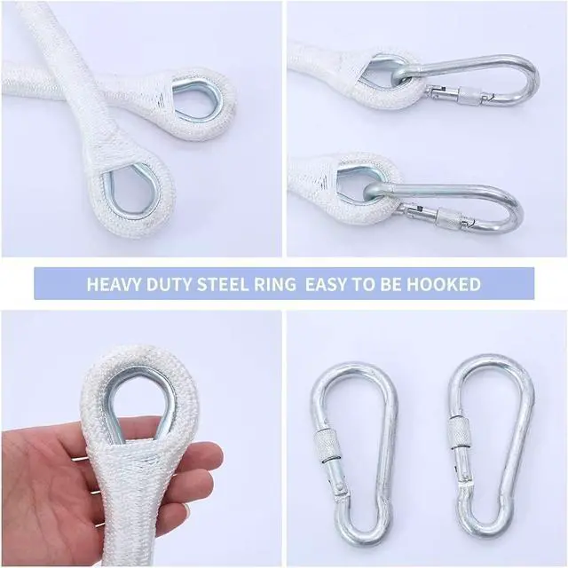 Alt view image 3 of 6 - Emergency Fire Escape Ladder 15M Flame Resistant Safety Extension Rope Ladder with 2 Hooks, 3-7 Story Homes Reusable Compact & Portable External Ladder (15M / 49.2FT)