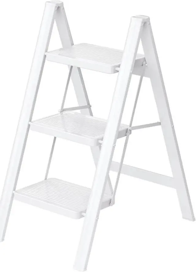 Main image of 3 Step Ladder,Folding Step Stool with Wide Anti-Slip Pedal,330lbs Load Capacity,Lightweight and Portable for Kitchen Space Saving