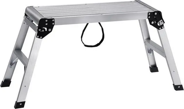 Main image of VEVOR Folding Work Platform, 30x12x20 Inch Aluminum Drywall Stool Ladder, 330 lbs Load Capacity Heavy Duty Work Bench w/Non-Slip Feet, Ideal for Washing Vehicles, Cleaning, Painting, Decorating