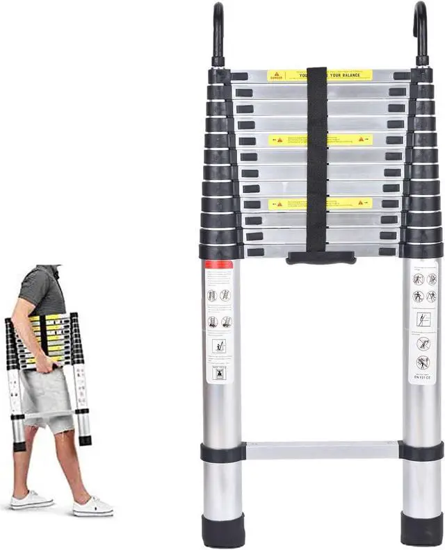 Main image of Aluminum Telescoping Ladder 16.5ft Folding Ladder 13 Steps Multi-Purpose Extension Telescopic Ladder 330LB Load Capacity Heavy Duty Portable Ladder Loft Ladder for Home DIY Office