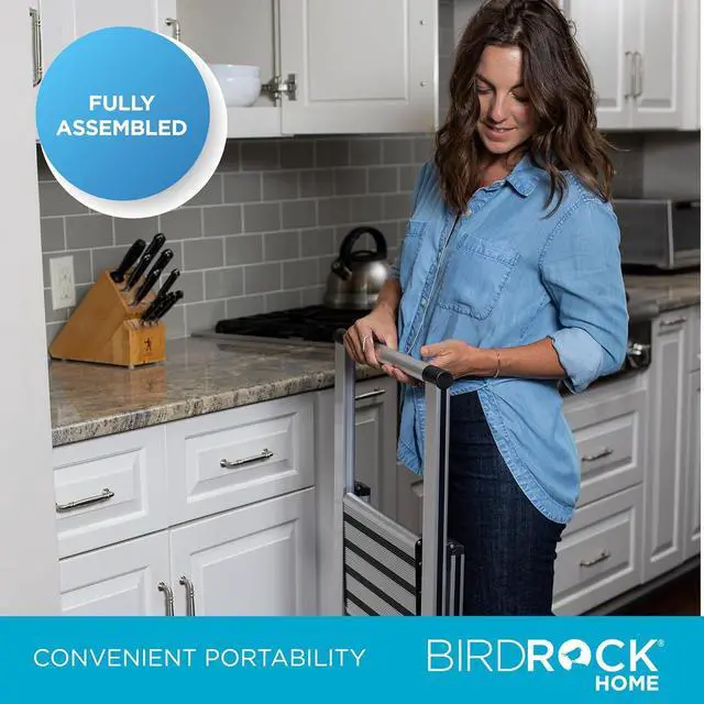 Alt view image 5 of 7 - BIRDROCK HOME 2 Step Ladder | Folding Anti-Slip Step Stool, 250 lb Capacity | Lightweight, Slim & Sturdy Design for Household, Kitchen, Garage, Indoor & Outdoor Use | Collapsible, Portable, Heavy-Duty
