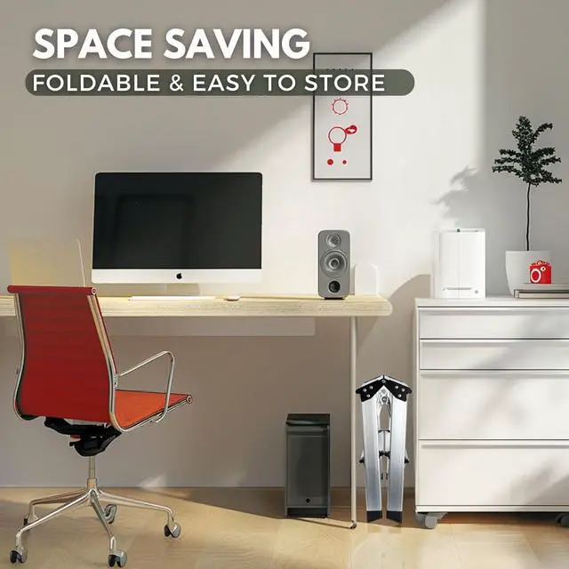 Alt view image 4 of 7 - 2 Step Ladder, Small Aluminum Folding Step Stool 330lbs, Lightweight Two Step Stool Dual-Sided with Widen Pedals by Glosiory, Portable Solid Handy Stool for Home, Kitchen, RV, SUV, Garage