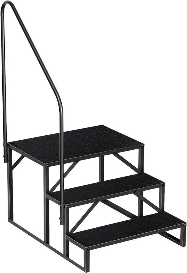 Main image of Step Ladder, Heavy Duty Pool Ladder Above Ground 660Lbs, Camper Steps Outdoor Steps RV Stairs for Reaching High, Portable Home Stairs for Travel Trailer (3 Step, Single Handle)