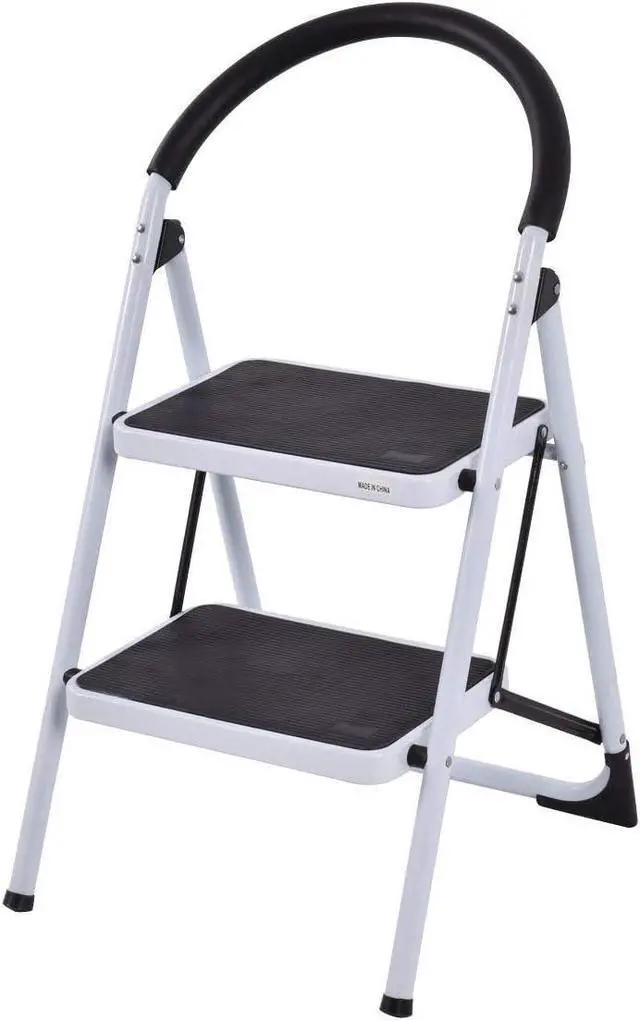 Main image of COSTWAY 2 Step Ladder, Folding Step Stool w/Wide Anti-Slip Pedal & Cushioned Handle, Multiuse Lightweight Portable Stepladder 330 lbs Capacity, Stool Ladder for Home Kitchen Office