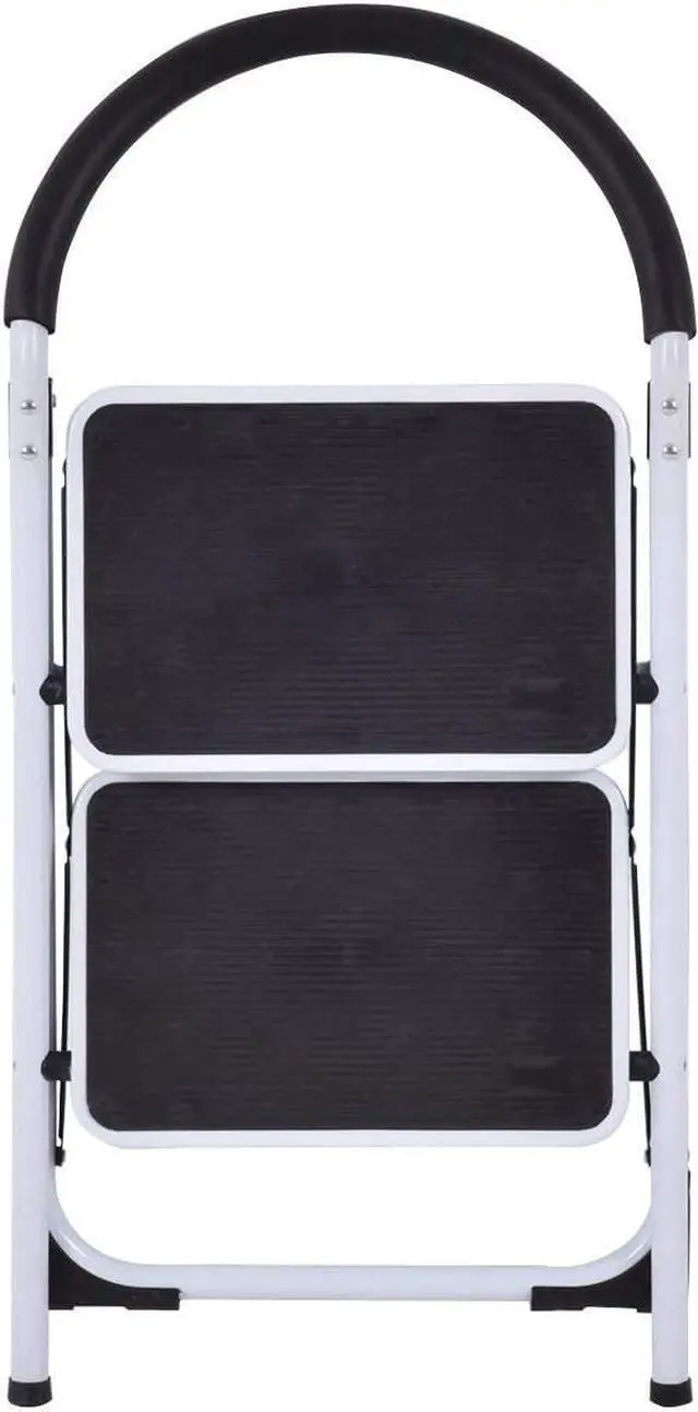 Alt view image 7 of 7 - COSTWAY 2 Step Ladder, Folding Step Stool w/Wide Anti-Slip Pedal & Cushioned Handle, Multiuse Lightweight Portable Stepladder 330 lbs Capacity, Stool Ladder for Home Kitchen Office