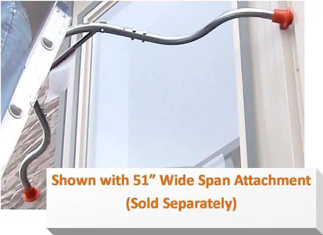 Alt view image 7 of 7 - Multi-Pro Ladder Standoff for Corners and More, Heavy Duty Stabilizer, for Varying Depths, Add Safety and Stability for Gutter Cleaning and Roof Access