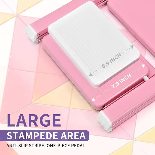 Alt view image 4 of 7 - GameGem Pink Step Ladder 3 Step Folding, Small Step Stool for Women to Reach Higher Places, Widen 7.9Inch Pedal for Comfortable Use, Anti-Slip Foot for Safe Use, Sturdy and Fold Thin, 330Lbs Load