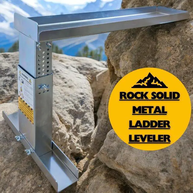 Alt view image 4 of 7 - Renovatio: Ultimate Ladder Levelers for Extension Ladders, Stair Ladder Leveler, Extension Ladder Stabilizer, Stair Ladder Platform, Ladder for Stairs