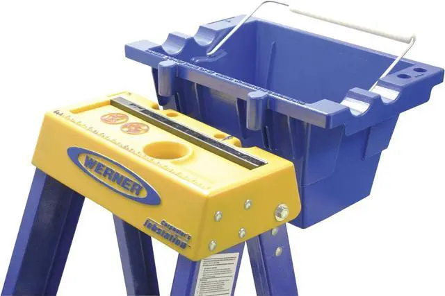 Alt view image 2 of 7 - Werner AC50-JB-5 Ac50-Jb-3 Lock-in Job Bucket, for Use with Obel00 and 6200 Series Step Ladders, Plastic, Blue, 25 lbs