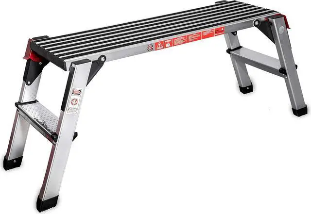 Main image of Adam's Polishes Standard Step Stool - Folding Foot Stool Ladder Or Work Bench For Auto Detailing Garage DIY Tool & Household Projects - Use During Car Wash Drying On Truck Boat or RV (38 x 12)