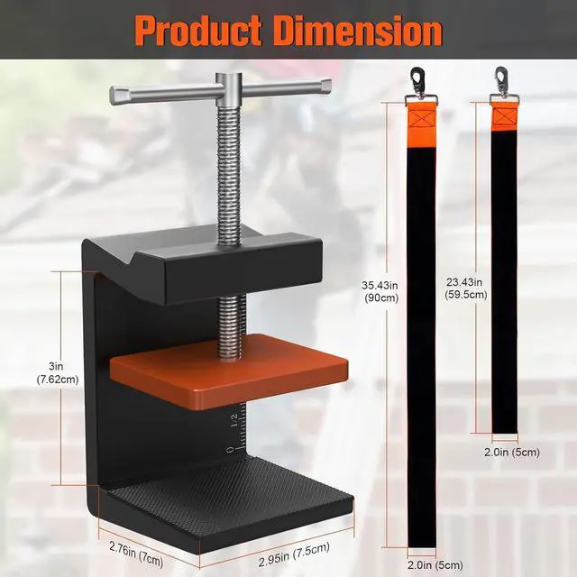Alt view image 3 of 7 - Ladder Stability Anchor, Ultimate Ladder Safety Kit, Ladder Guard Fall Protection Anchor, Anti-Slip Ladder Anchor Clamp Roof with Laddder Rack Straps, Ladder Leveler, Secure, Stable, Anti-Slip Anchor