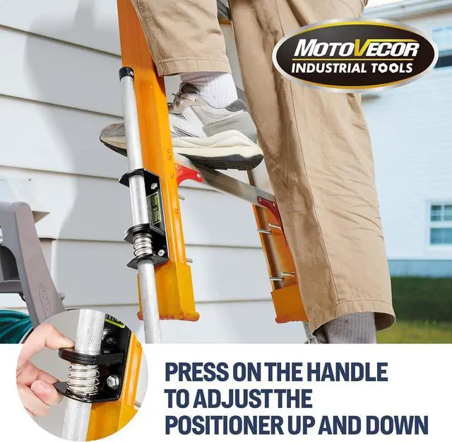 Alt view image 5 of 7 - Adjustable Ladder Leveler with Anti-Slip Rubber Feet, Extension Ladder Stabilizer Feet Levelers with Rust Proof Design, Universal Stair Ladder Stabilizer, Ladder Aide Leveling Feet, Ladder Accessories