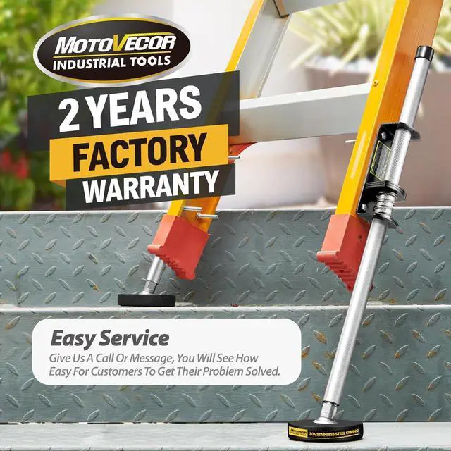 Alt view image 7 of 7 - Adjustable Ladder Leveler with Anti-Slip Rubber Feet, Extension Ladder Stabilizer Feet Levelers with Rust Proof Design, Universal Stair Ladder Stabilizer, Ladder Aide Leveling Feet, Ladder Accessories