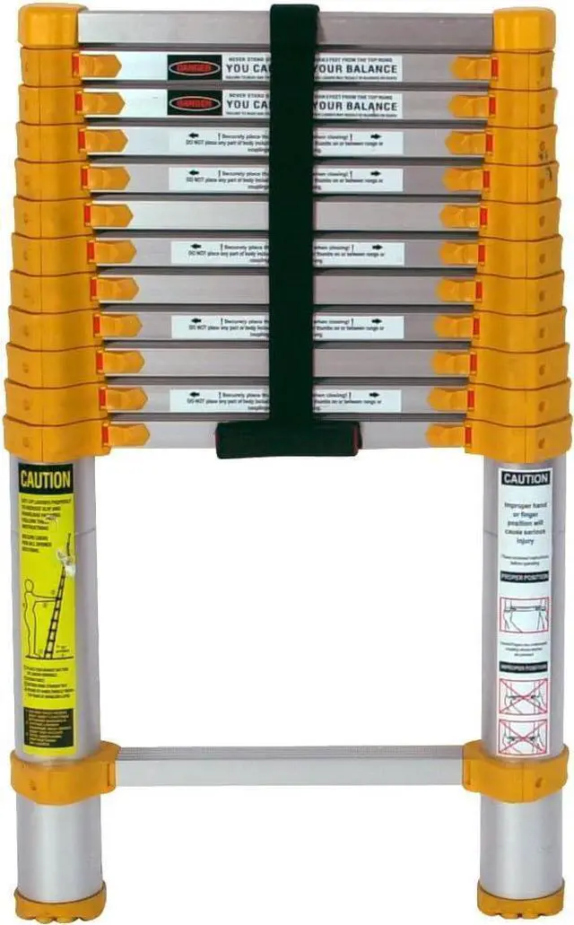 Main image of Xtend & Climb 770P telescoping-ladders, 12.5 ft, Yellow/Gray