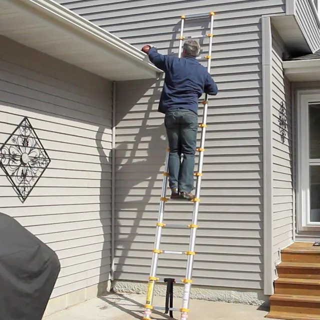 Alt view image 4 of 6 - Xtend & Climb 770P telescoping-ladders, 12.5 ft, Yellow/Gray