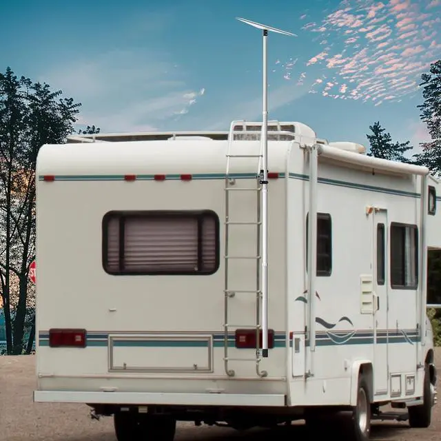 Alt view image 6 of 7 - Starlink Gen 3 RV Ladder Mounting KitsTelescopic 11ft Pole with Starlink (GEN 3 / V3) Adapter and RV Ladder Mounting Bracket Kit - Fits 0.5 to 1.2 inch Ladder Rails