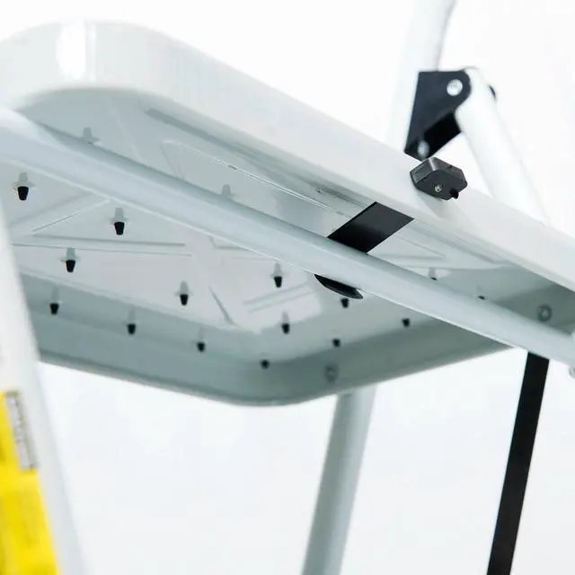 Alt view image 7 of 7 - Good Life EN131 Folding 3 Step Ladder Home Depot Steel, Lightweight 300 lb Capacity with Hand Grip Anti-Slip and Wide Pedal