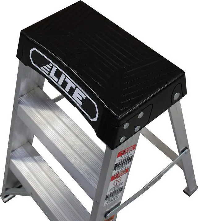 Alt view image 2 of 6 - LITE 2-Foot Aluminum Step Stool Industrial, 300-Pound Load Capacity, Type IA, LP-2011-02