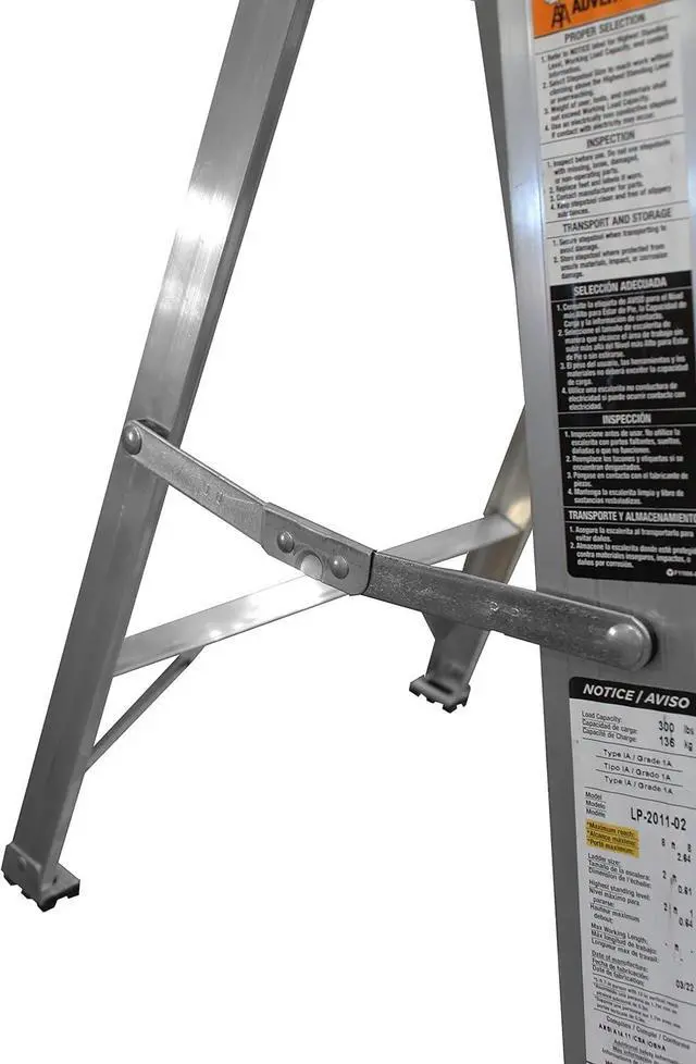 Alt view image 4 of 6 - LITE 2-Foot Aluminum Step Stool Industrial, 300-Pound Load Capacity, Type IA, LP-2011-02